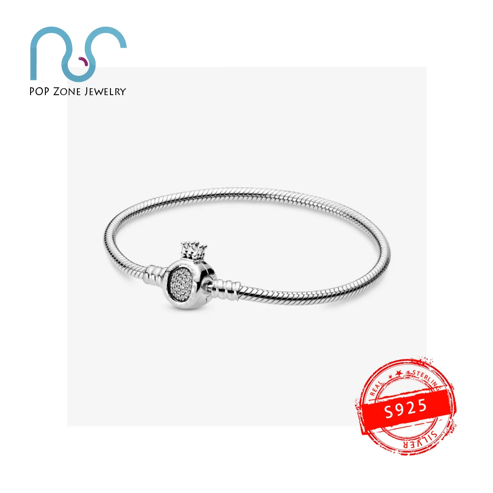 

Fit Original Pan Charm Bracelet S925 Sterling Silver Bracelet Love Crown Series Bracelet Female Brand Qualified Jewelry Gift