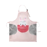 cartoon waterproof sleeveless aprons bbq bib apron for women cooking baking restaurant apron kitchen accessories home cleaning