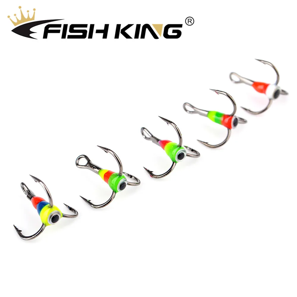 Рыболовные крючки FISH KING из высокоуглеродистой стали 5 шт./упак. для зимней