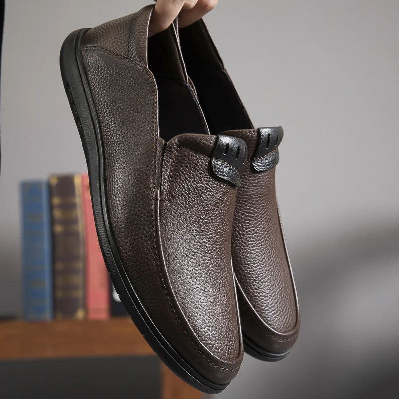 

Luxury Men Flat Classic Formal Shoes Lace Up Genuine Leather Casual Shoes Men Breathable Male Loafers Moccasins Handmade Oxfords
