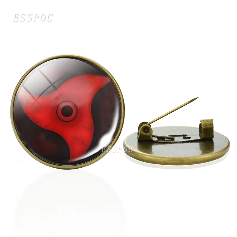 Uchiha Clan Rinnegan Sharingan глаз браслет Аниме Наруто плетеный кожаный браслет Наруто Саске Итачи Какаши Косплей ювелирные изделия - Окраска металла: Brooch 13