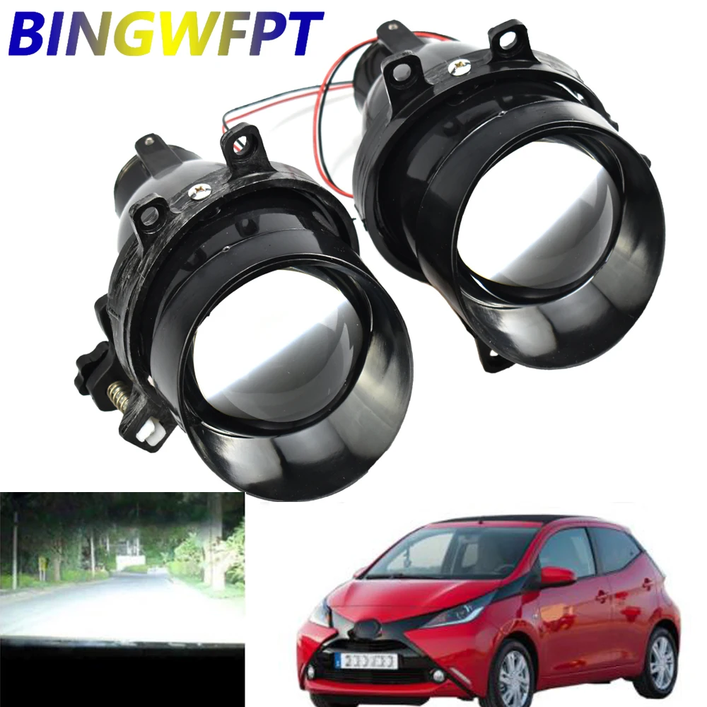 

Светодиодный ные противотуманные линзы, противотуманные фары для Toyota Aygo 2014-2018, Автомобильные светодиодные линзы, противотуманные ходовые о...