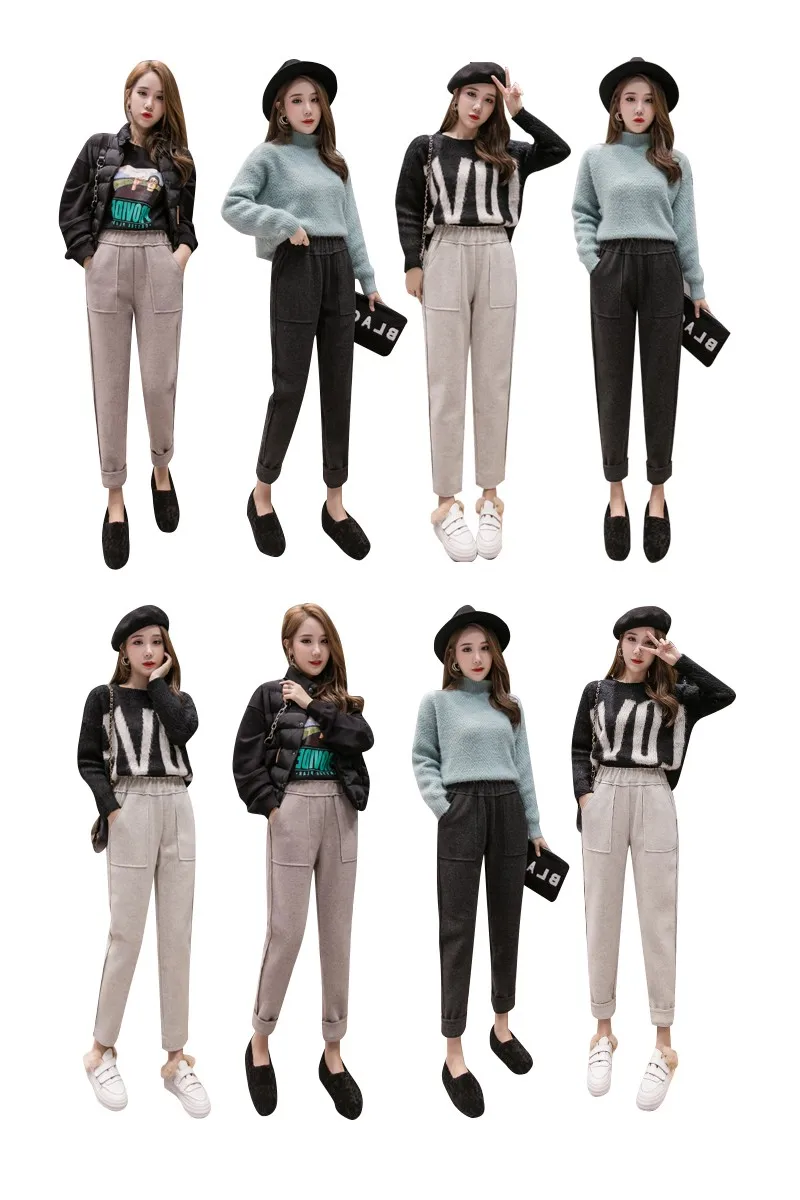 

S-2XL Women Casual Fashion Slim Loose Pants High Waist Long Harem Pants Plus Size