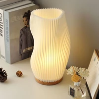pleated table lamp nordic ins wind log bedroom decoration bedside lamp 3d printing pleated table lamp decorative lamp