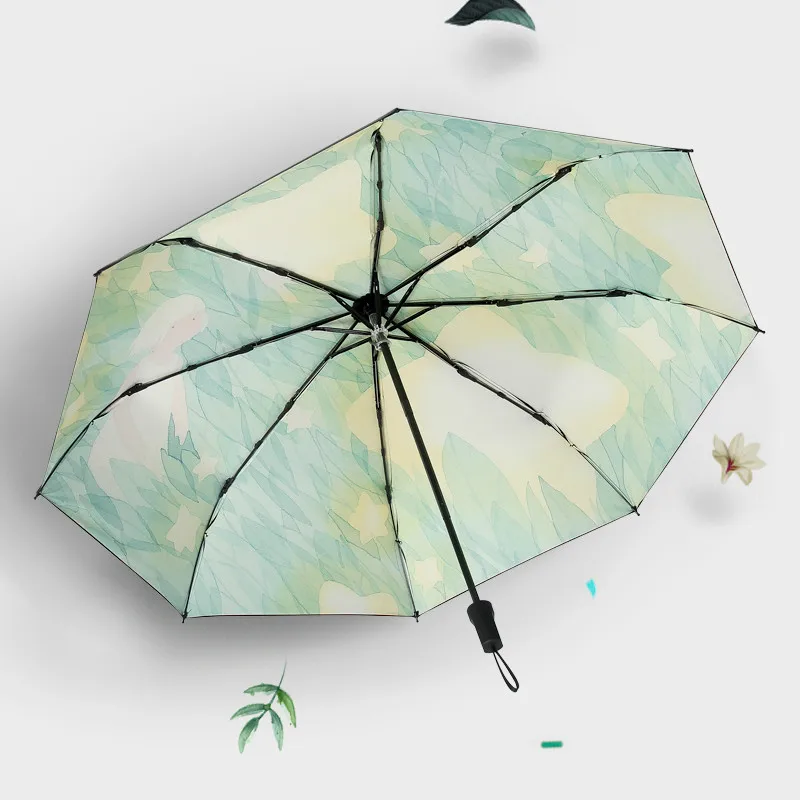 Illustrations of Girls Picking up Stars Women Folding Umbrella Travel Wind Resistant Portable Sun Rainy Umbrellas | Дом и сад