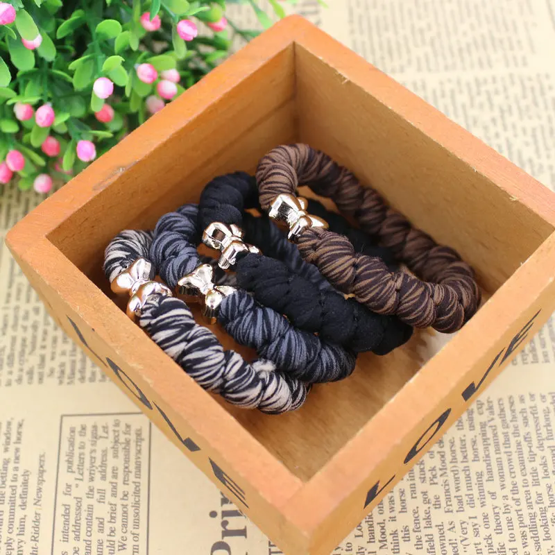 Бантик кнопка большой черный эластичный конский хвост держатели аксессуары для