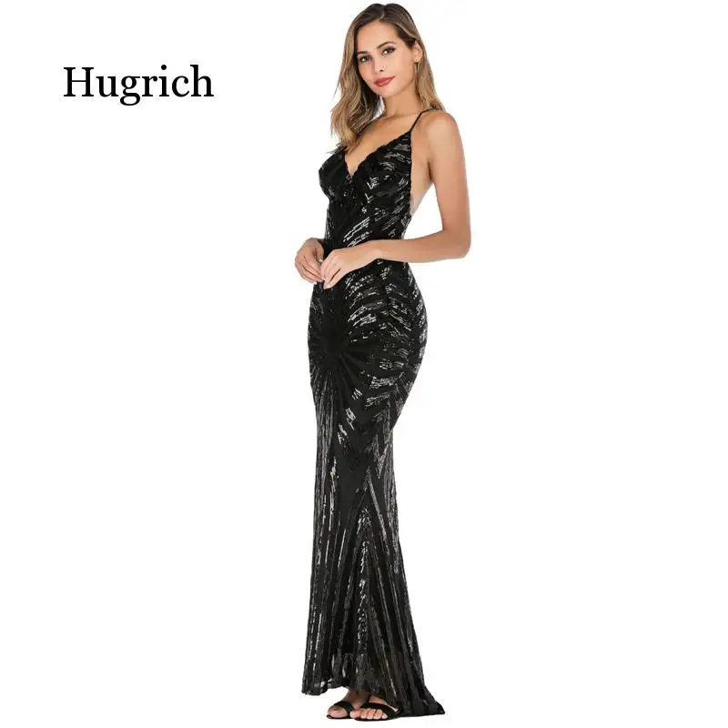 

Gold Sequins Dress Straps Party Sexy Vestido De Festa Long Dress For Women Mutiple Colors