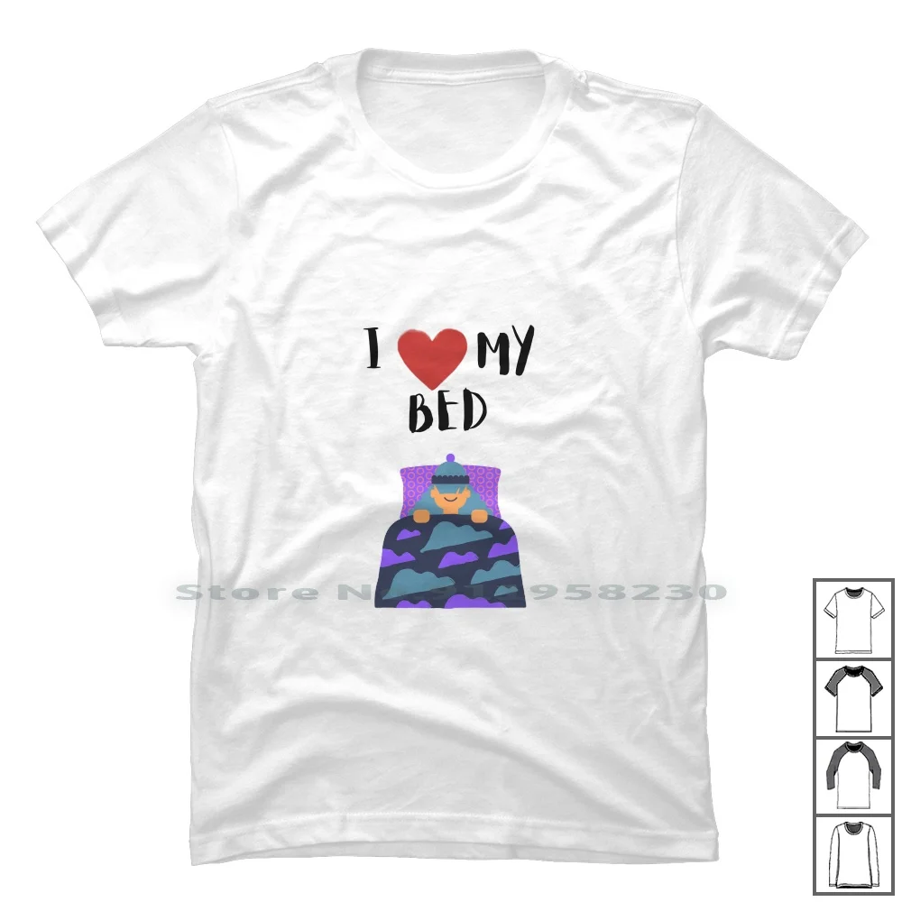 

Футболка с надписью «I Love My Bed» из 100% хлопка