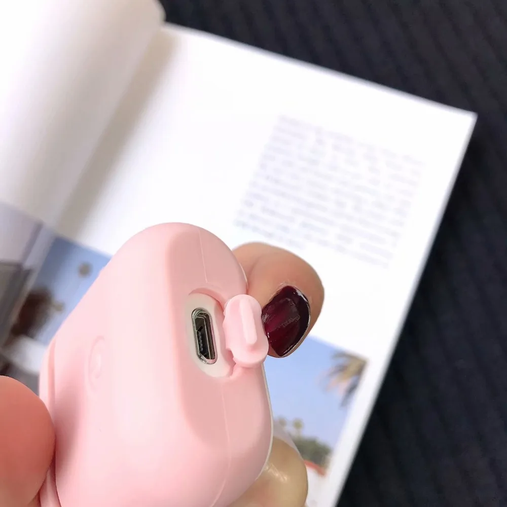 Чехол для Apple airpods чехол силиконовый чехол airpods чехол с брелок для ключей для Apple AirPods мультяшный наушник