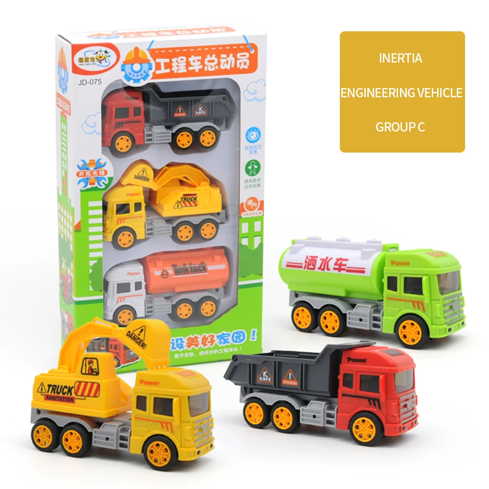 

6Pcs/Set 1:12 Diecast Engineering Toy Vehicle Children Gift Car Set Truck Forklift Excavator Mixer Tractor Sprinkler Kids Toys