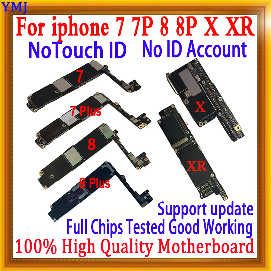 64GB/256G for iPhone 7 Plus 8 Motherboard No Touch ID iphone X XR Tested Good Without Account Plate | Мобильные телефоны и