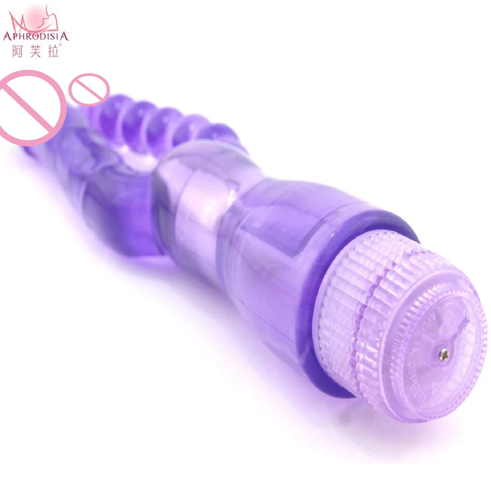 

Aphrodisia Dual penetration Double Dildo Vibrator Anal Sex Toys Textured shaft Dildos Beads Stimulator Sex Products For Women