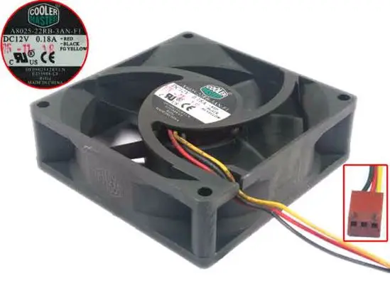 Кулер Мастер A8025 22RB 3AN F1 DC 12V 0.18A 80x80x25 мм 3 Провода Сервер вентилятор охлаждения|fan