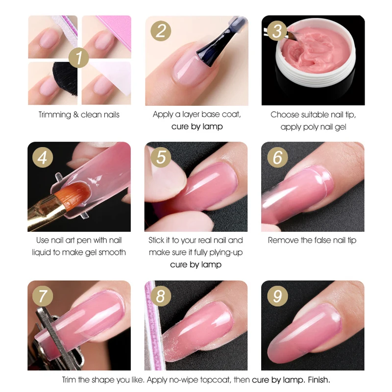 

New Arrivals Jelly Glitter Builder Gel Semi Permanant UV Gel Nail Polish Soak Off Gelpolish Poly Acryl Gel 3D Nails Manicure DIY