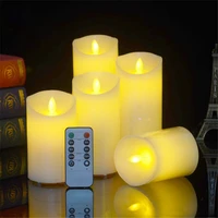 battery led flameless candles light remote control flickering candles lamp dancing flame tealight lighting with timer function