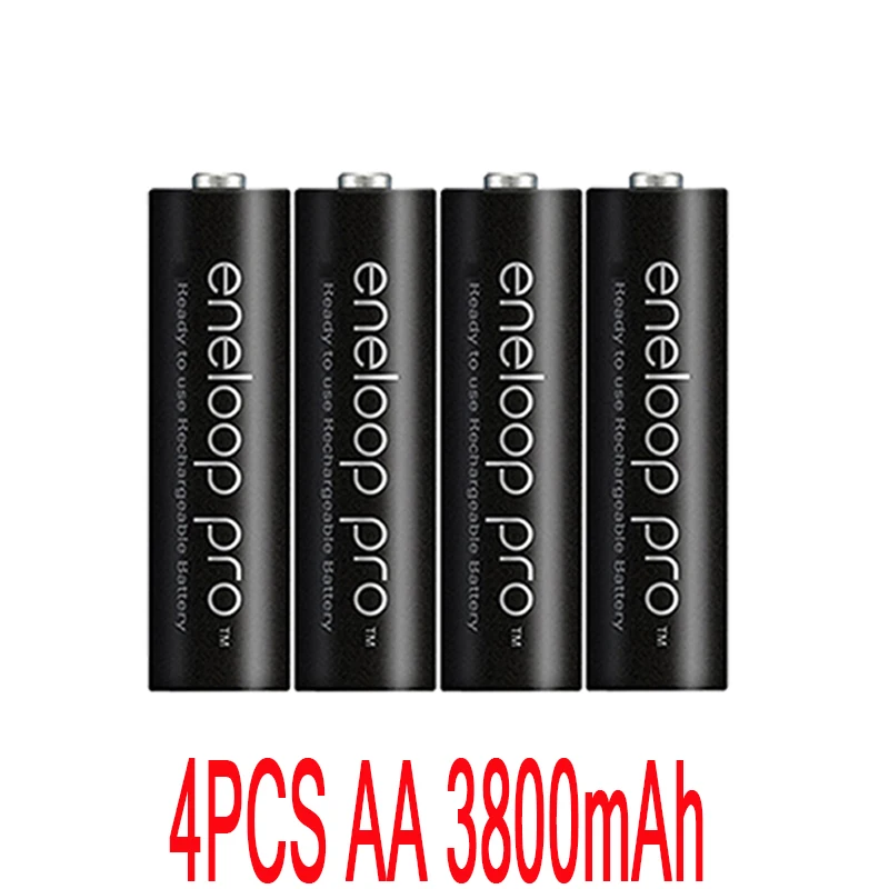 AA4pcs AA батарея основная батарея Pro AA 3800 MAH 1,2 V Ni-MH камера игрушка Подогрев перезаряжаемая батарея+ зарядное устройство - Цвет: AA4pcs