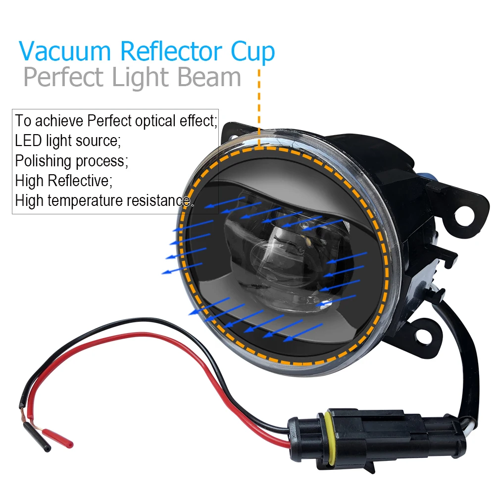 Buildreamen2 For Honda Fit Car H11 4000LM LED Fog Light Angel Eye DRL Daytime Running 12V Accessories 2015 2016 2017 2018 | Автомобили и