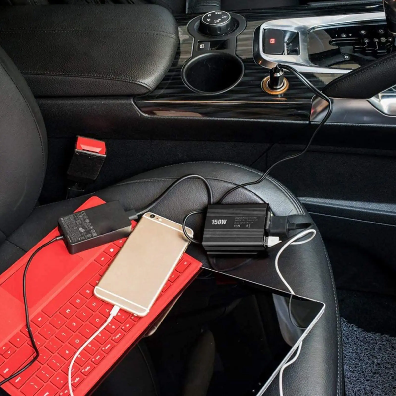 

12 to 110V Car Voltage Transformer Dual USB Ports Car Voltage Transforming Machine Car Inverter for Driving Travelling Car