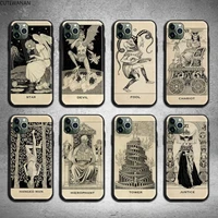 fool tarot card meanings phone case for iphone 12 11 pro max mini xs max 8 7 6 6s plus x 5s se 2020 xr cover