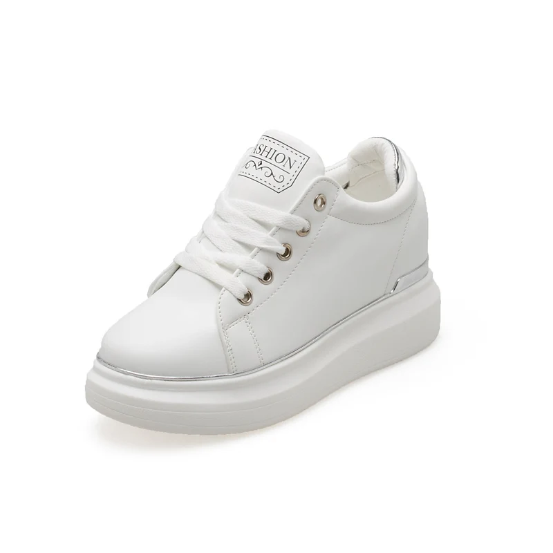 Женские кроссовки из ПУ кожи на высокой платформе|Беговая обувь| |