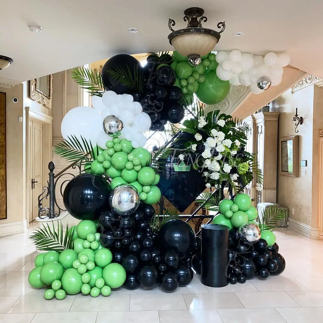 

Green Latex Balloon Garland Arch Kit Game On Party Decor Wedding Birthday Party Decoration Balloons For Kids Baby Shower