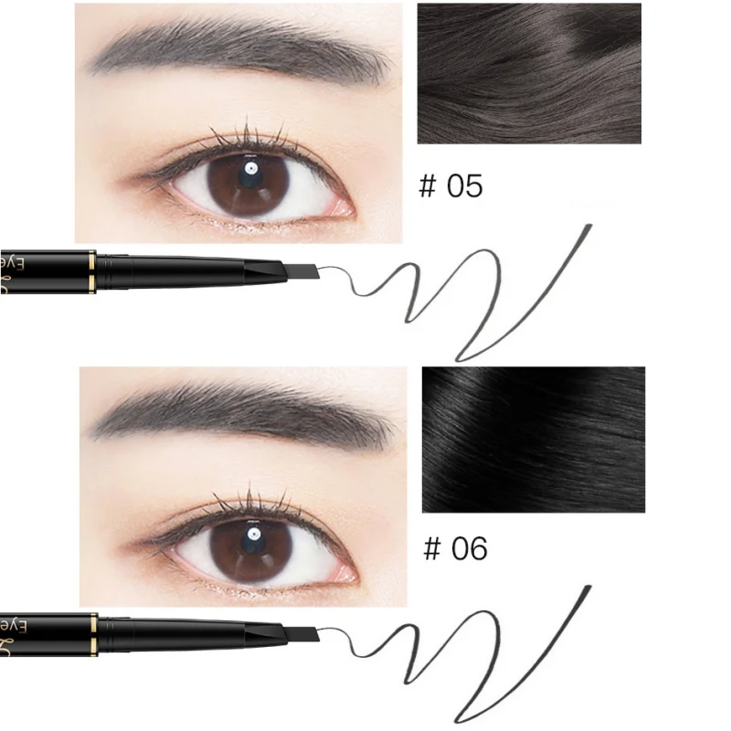 Двухсторонний карандаш для бровей стойкий татуировки долговечный