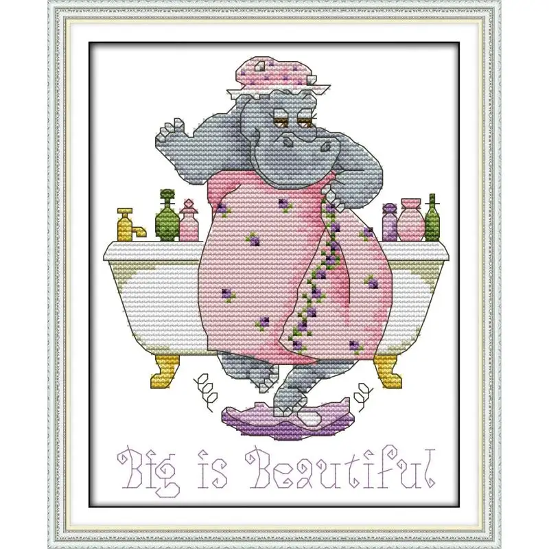 Joy Sunday Набор для вышивки крестиком Big Is Beautiful CuteCartoon декор детской комнаты Печатный