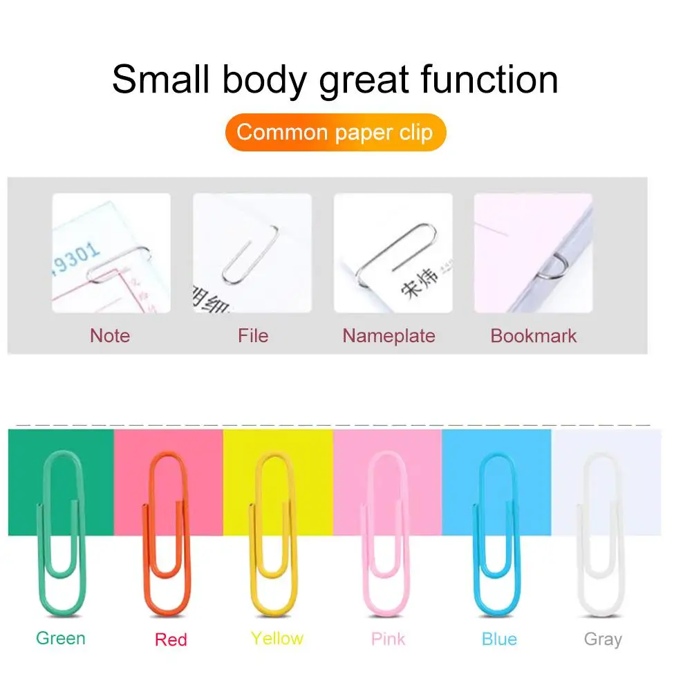 100 шт цветной металлический скрепка для бумаги канцелярские принадлежности