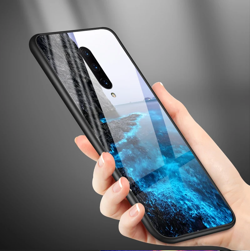 Чехол из закаленного стекла для Samsung Galaxy S8 S9 S10 Plus, чехол для телефона OnePlus 3 3T 5 5T 6 6T 7 7 Pro, ударопрочный жесткий чехол из ТПУ