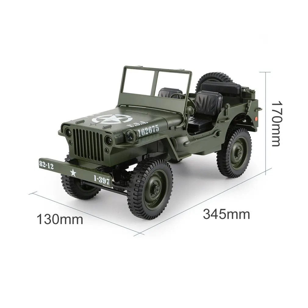 C606 1:10 RC Car 2.4G 4WD Convertible Remote Control Light Jeep Four-Wheel Drive Off-Road Military Climbing Toy Kid Gift | Игрушки и