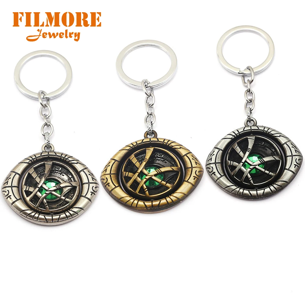 Брелок Доктор Странный брелок с кристаллом глаз агато Вращающийся фильмом