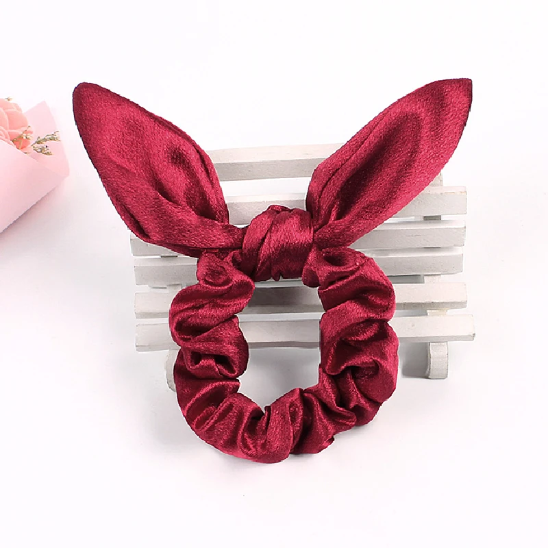 Креативные милые резинки для волос с ушками кролика эластичные резинка