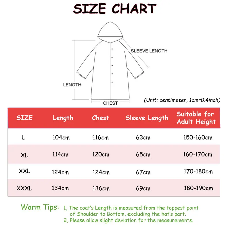 

Black Fashion Adult Waterproof Long Raincoat Women Men Rain coat Hooded For Outdoor Hiking Travel Fishing Climbing Thickened