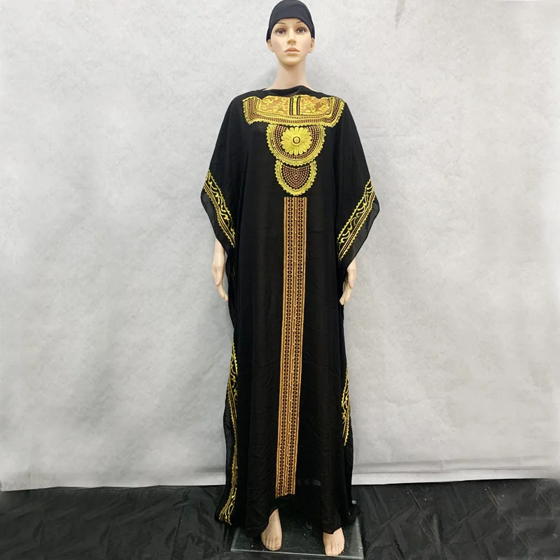 Платье макси с Африканским принтом для женщин, мусульманское платье большого размера, Дашики, африканская одежда с бриллиантами, абайя, Дуб...