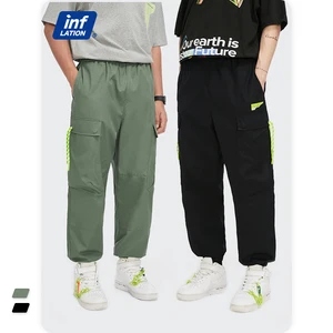 Мужские джоггеры с эластичным поясом, повседневные штаны в стиле Харадзюку, с поясом, много карманов, стиль хип-хоп, 3605S21, весна 2021