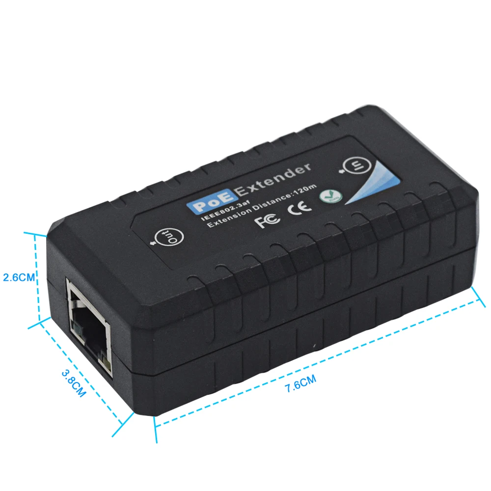 Новейший удлинитель PoE IEEE802.3af для IP камеры видеонаблюдения расстояния передачи