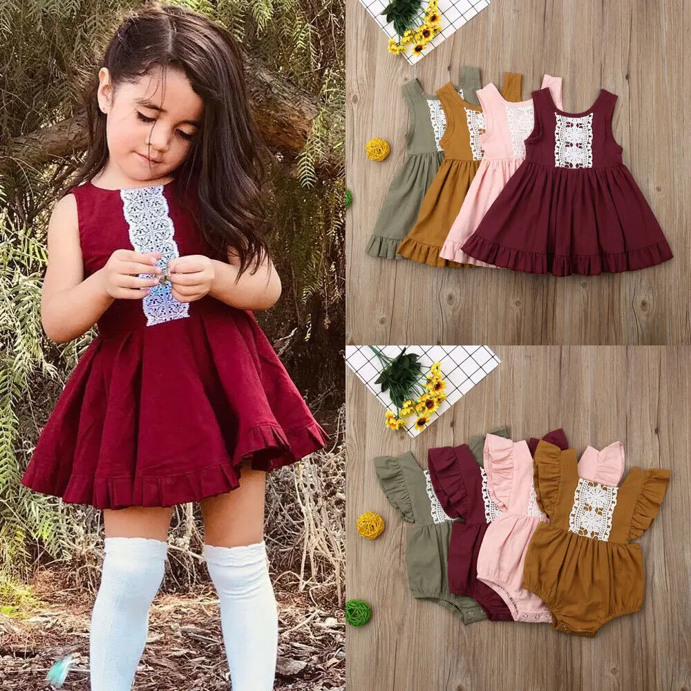 Pudcoco/Коллекция 2019 года летнее платье боди для маленьких девочек 5 цветов
