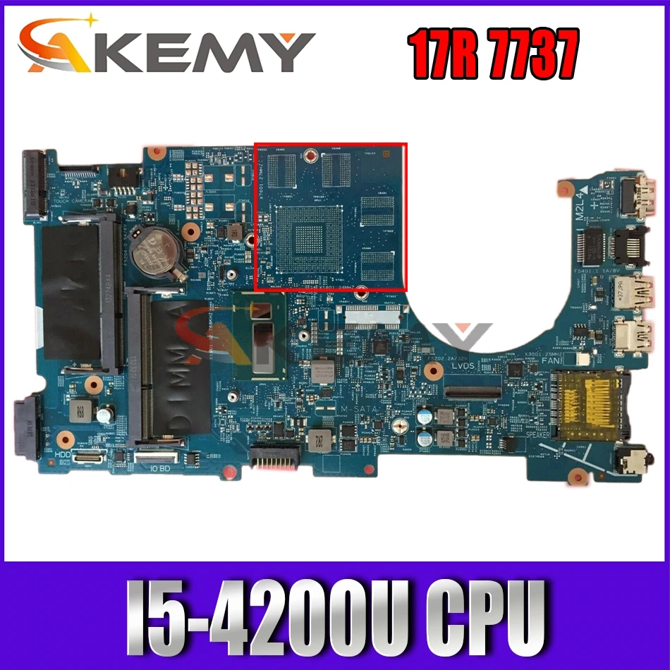 

Материнская плата Akemy 0VHTPV для Dell Inspiron 17R 7737, материнская плата I5-4200U D0H70 12309-1 протестирована