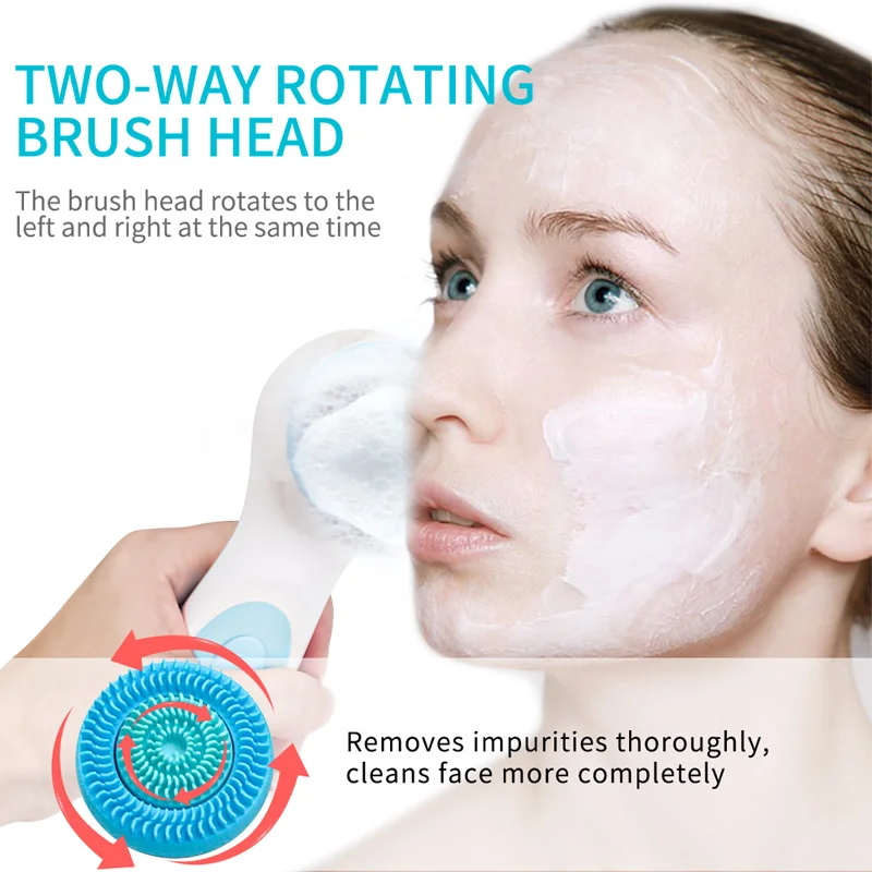 Силиконовая щетка VENKY 3 в 1 для лица массажер Электрический ультразвуковой