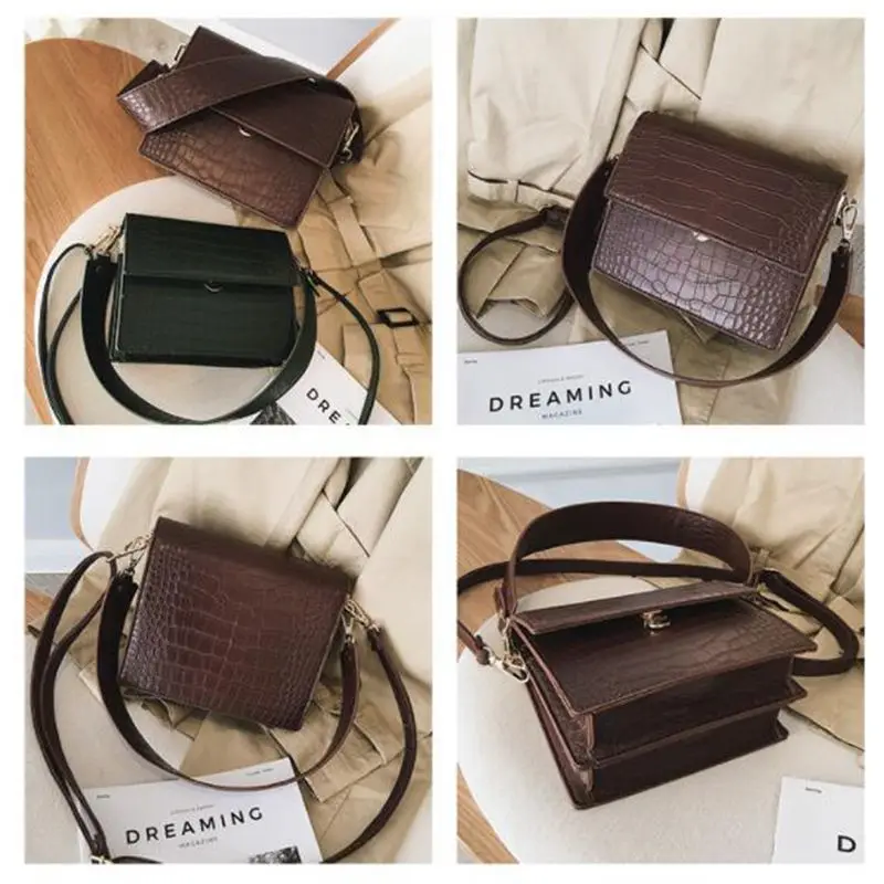 Модные дизайнерские сумки из крокодиловой кожи женские Сумки искусственной