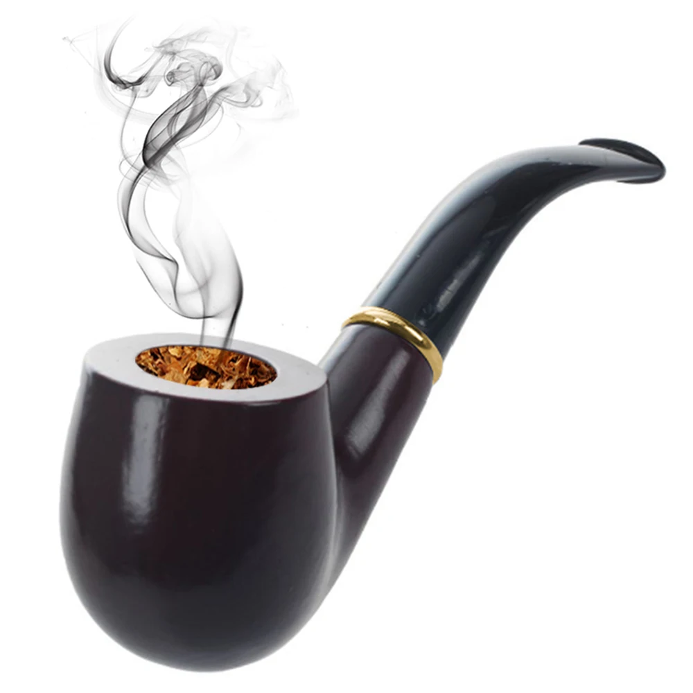 Ручной Черные сухой трубы из цельного дерева курительная трубка Горшочек для