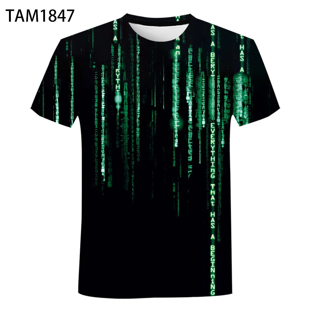 Футболка The Matrix забавная футболка с 3D принтом аниме для мужчин и женщин Детская