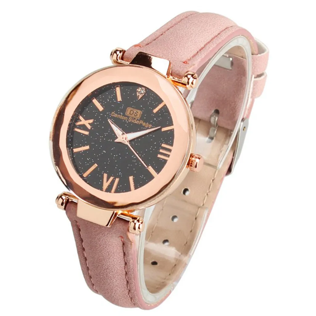 Роскошные женские часы с циферблатом звездного неба модные кварцевые наручные