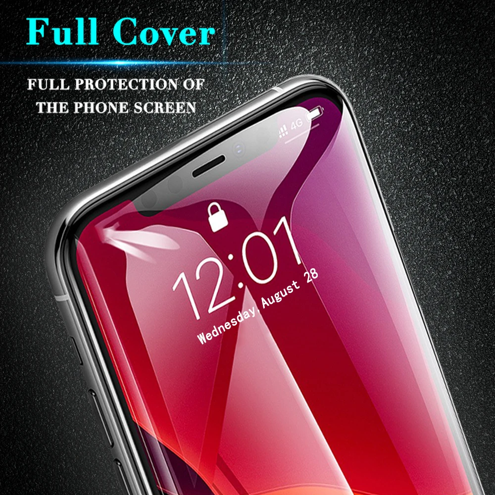 Защитное стекло для iPhone 11 Pro Max iph 11Pro закаленное ip ProMax полное покрытие черный |