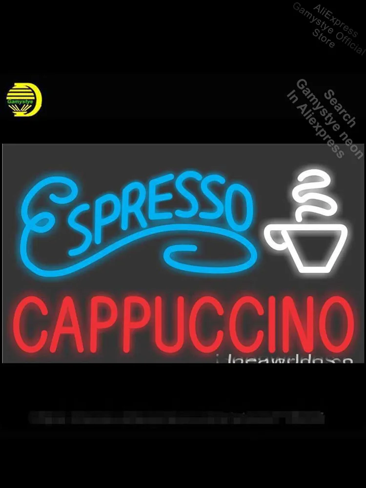 

Neon Sign for Espresso Cappuccino Neon Light Sign Beer Bar Pub light Advertise Display Lighted Garage Signs Pet Shop Sign Neon