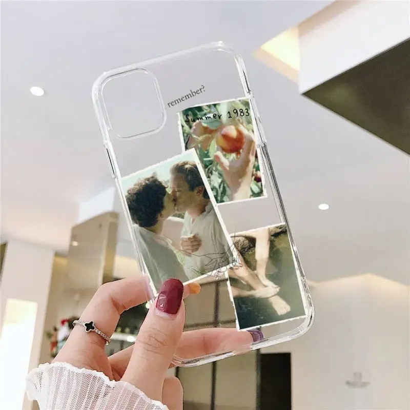 

call me by your name Phone Case Transparent for iPhone 6 7 8 11 12 s mini pro X XS XR MAX Plus SE cover funda