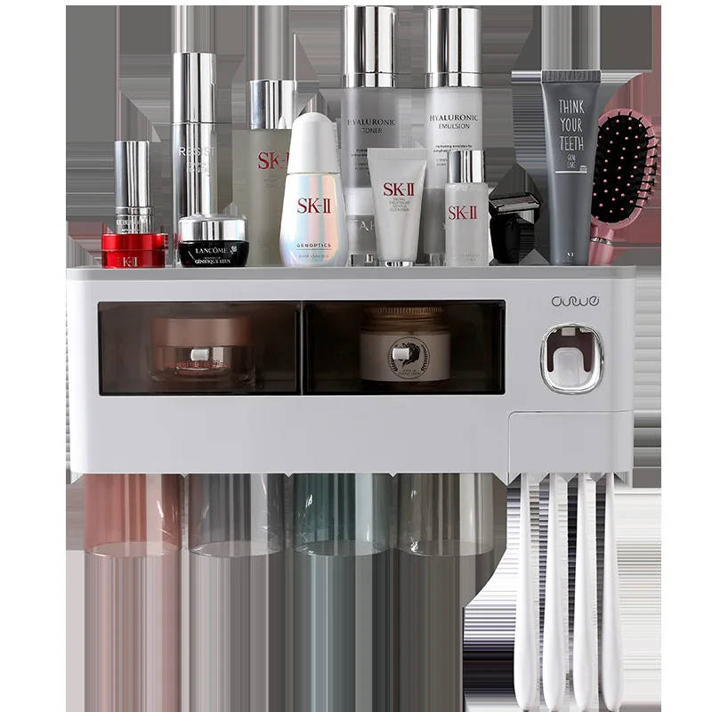 

Bathroom Shelf Shower Caddy Organizer Wall Mount Shampoo Rack With Towel Bar No Drilling Kitchen Storage Bathroom Accessories