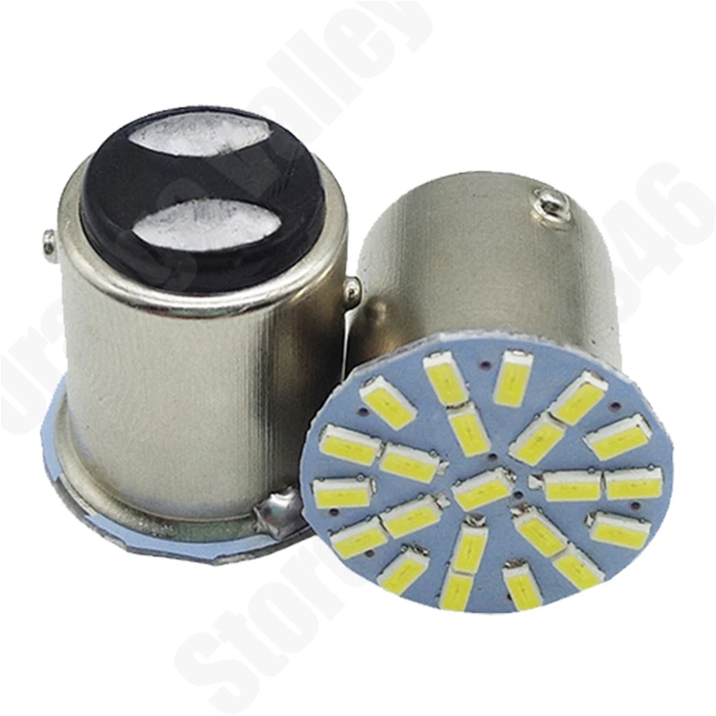 10 шт. 1157 Bay15d Автомобильный светодиодный светильник с P21/5W 22 3014 SMD авто тормоз лампы