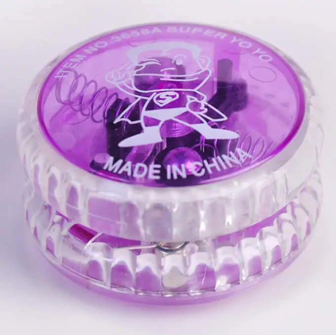Purple Huilong креативная светящаяся маленькая игрушка красочная йо-йо с электронной вспышкой йо-йо Игрушки Для Жонглирования Детей Божья коровка профессиональная - Цвет: Purple