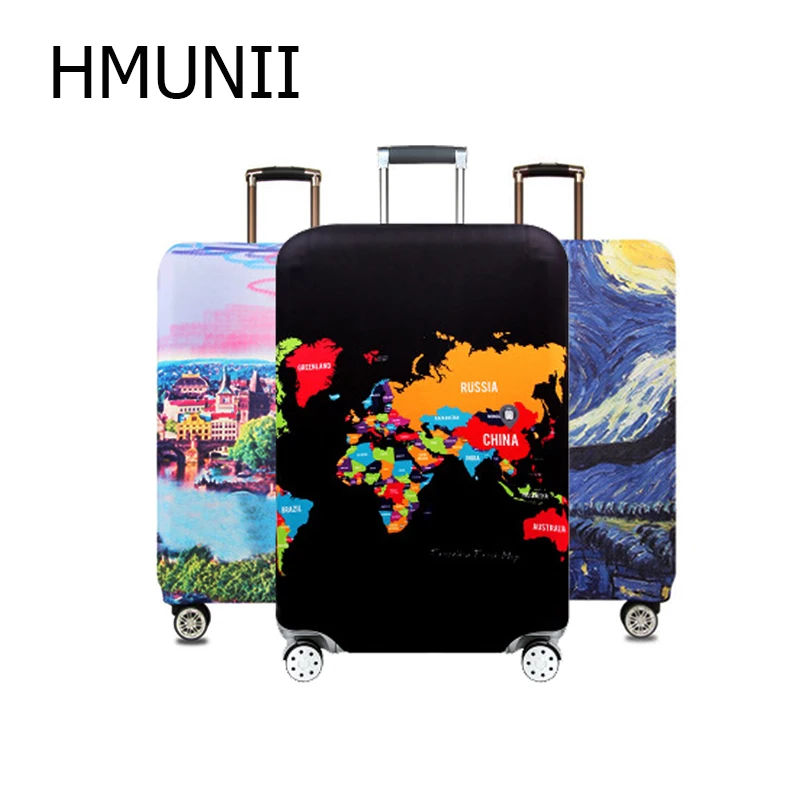 Чехол для багажа HMUNII, аксессуары для путешествий, чехол на колесиках, Эластичный Защитный чехол для 18-32 дюймов, Чехол для багажа